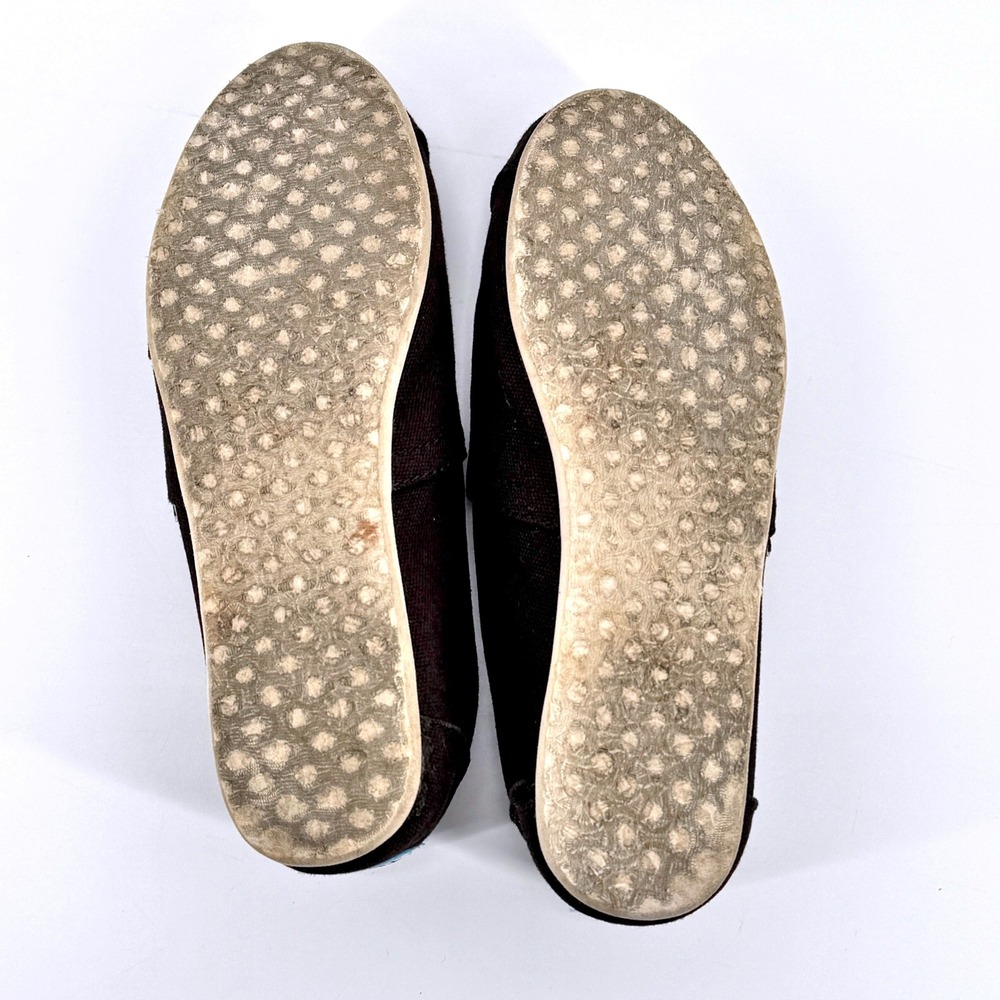 TOMS Black Canvas Classic Alpargata Slip On Shoes Women's Size 6 Comfy Vacation - Picture 6 of 8